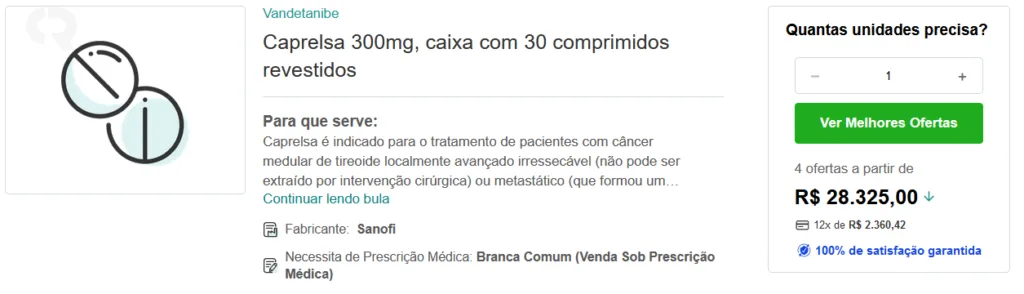 caprelsa 300mg preço